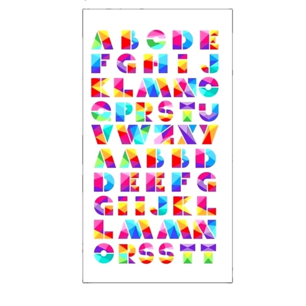 Alphabet Rainbow Colour Panel Zoometric Collection Deborah Edwards for Northcott